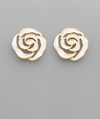 Epoxy Rose Earrings