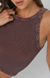 Vintage Wide Neck Ribbed Tank
