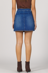 Quinn Denim Skirt- Dark Denim