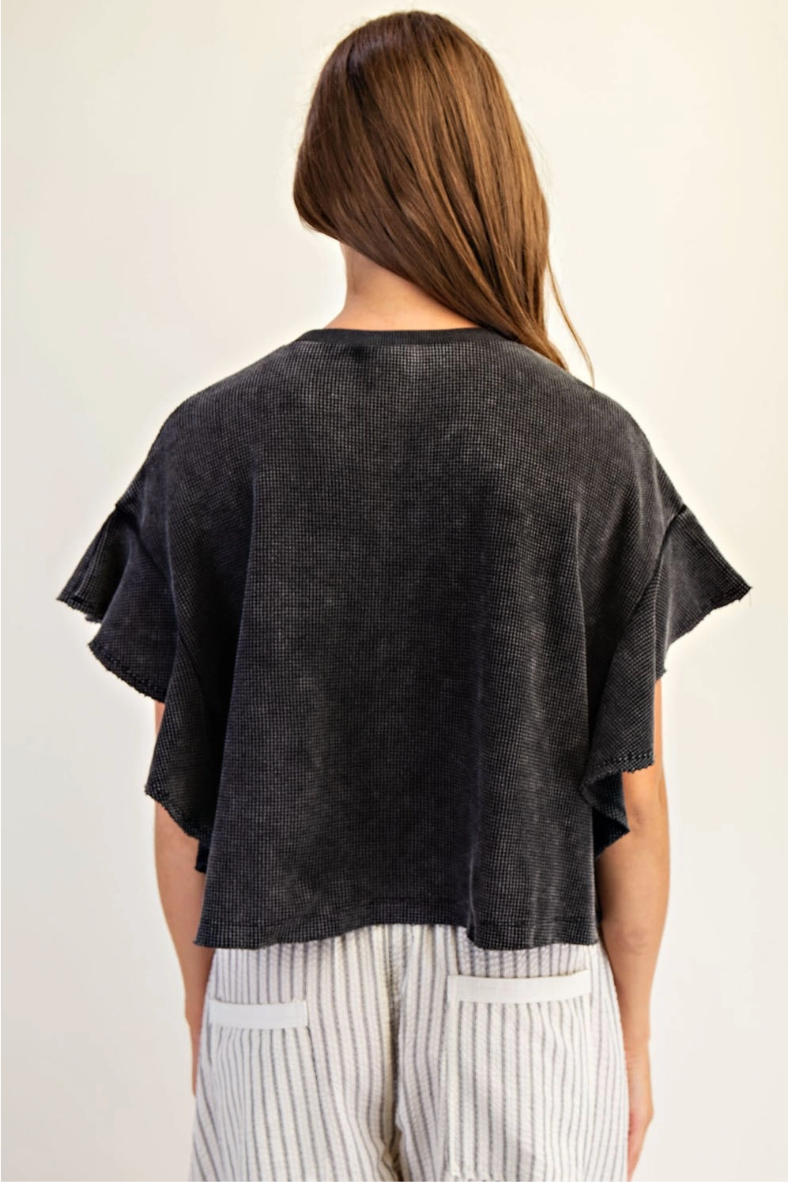 Inez Waffle Knit Top