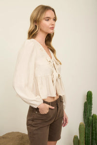 Ferris Eyelet Tie Top