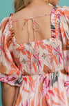 Zoe Pink Floral Midi Dress