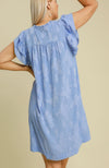 Smocked Floral Burnout Dress