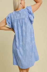 Smocked Floral Burnout Dress