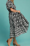 Evelyn Black & White Dress