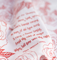 Lo, How a Rose Ere Blooming Christmas Tea Towel
