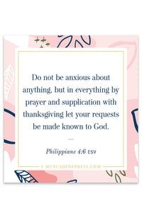 Do Not Be Anxious - Scripture Cling