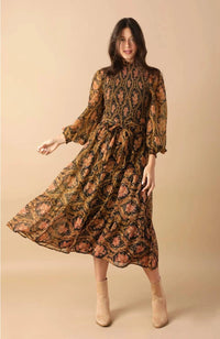 Braelyn Woven Midi Dress