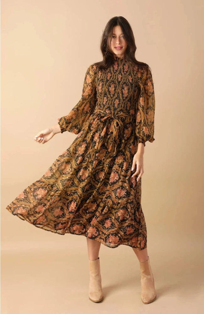Braelyn Woven Midi Dress