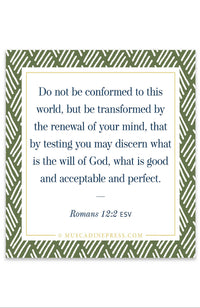 Be Transformed - Scripture Cling