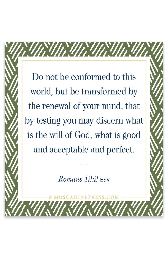 Be Transformed - Scripture Cling