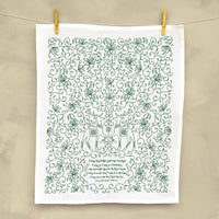 O Come All Ye Faithful Christmas Tea Towel