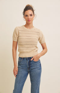 Lillian Pointelle Knit Top