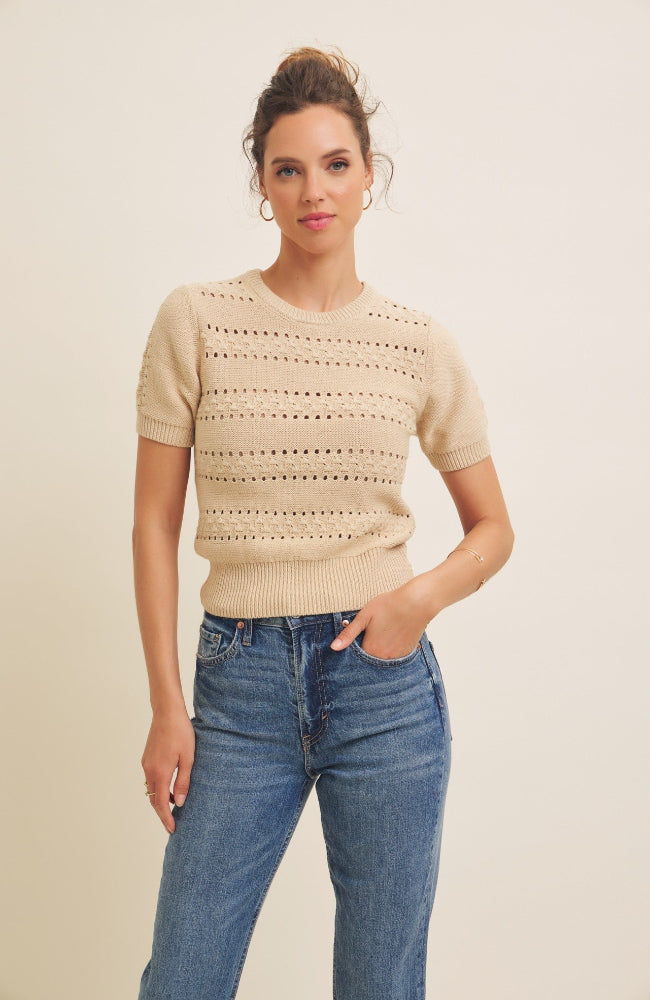 Lillian Pointelle Knit Top