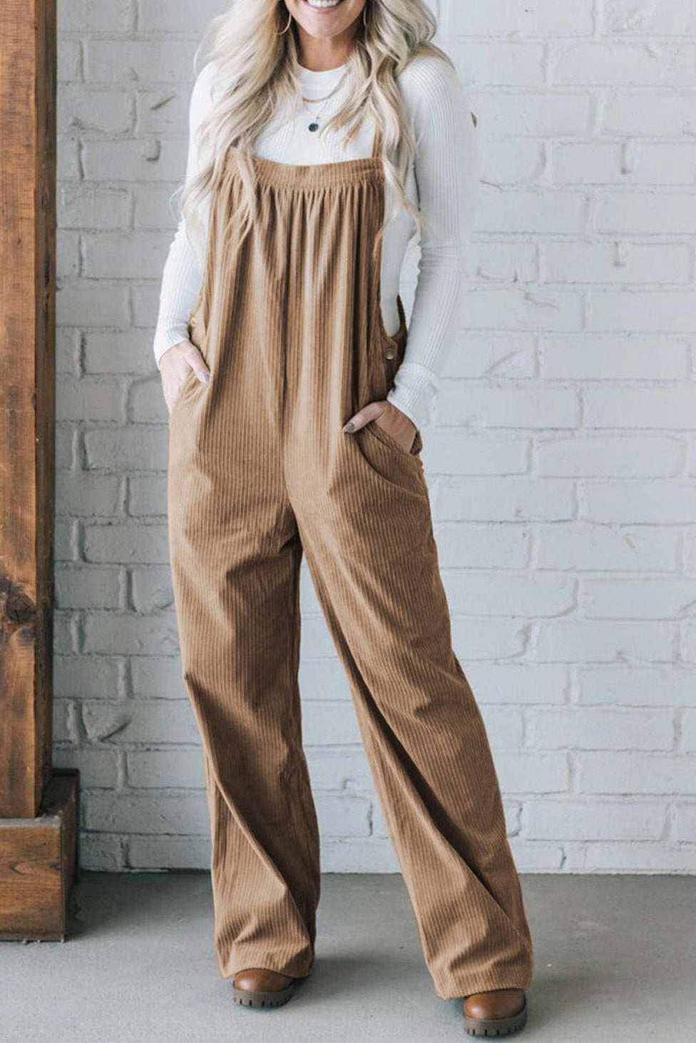 Heather Corduroy Overalls