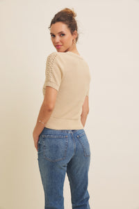 Lillian Pointelle Knit Top