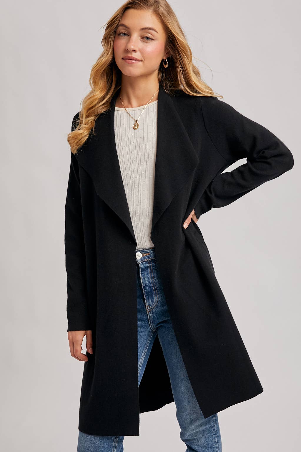 Finley Modern Open Front Cardigan