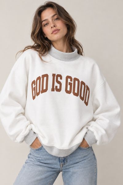 Jesus Reversible Mock Neck Sweatshirt