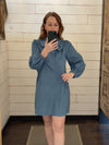 Sabrina Bow Tie Denim Dress