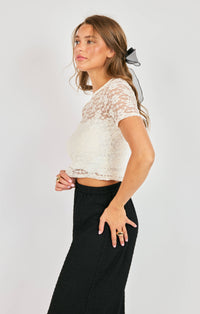 Letters Lace Top