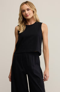 Sloane Jersey Muscle Tank True Black
