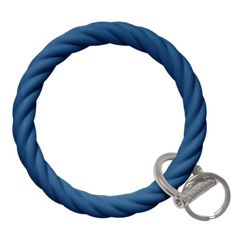 Twist Bracelet Key Ring - Indigo