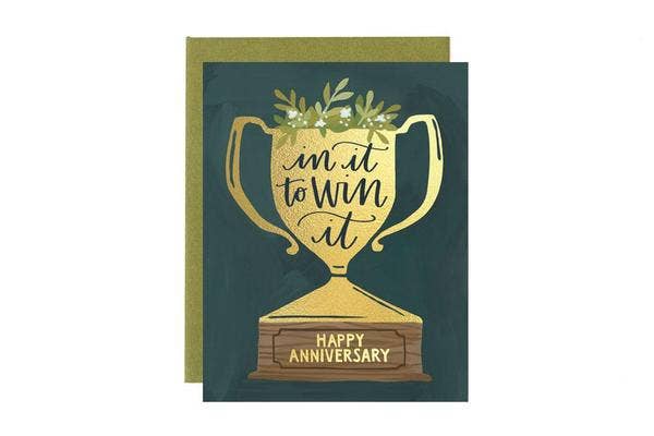 Anniversary Trophy Greeting Card Stationery