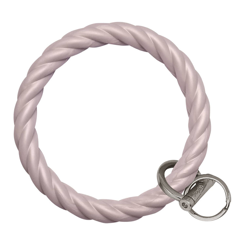 Twist Bracelet Key Ring - Matte Silver