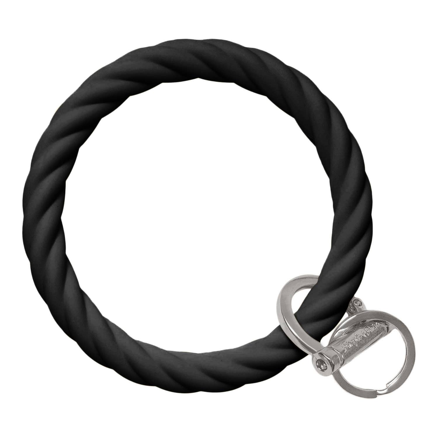 Twist Bracelet Key Ring - Black