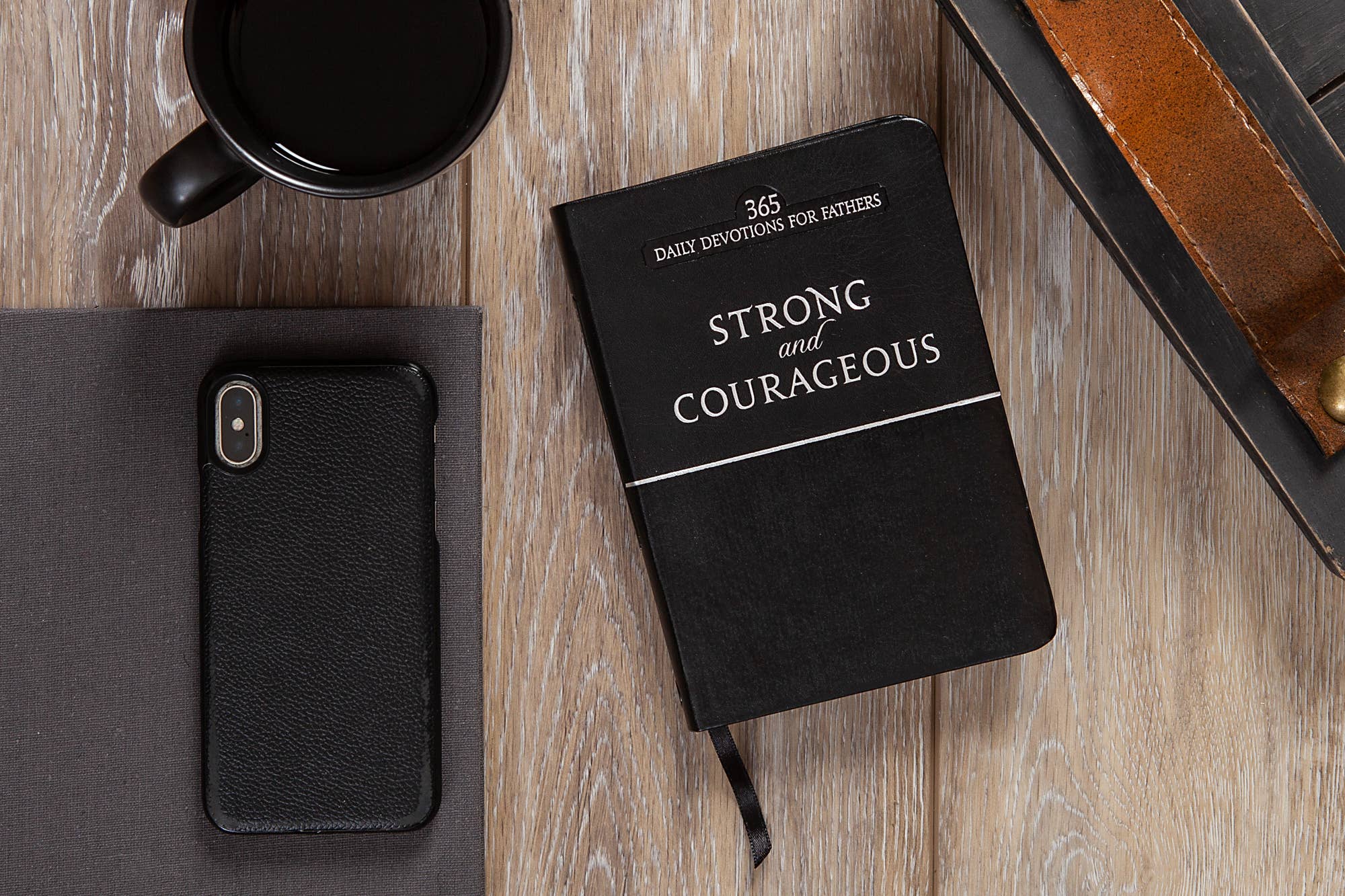 Strong and Courageous Faux Leather