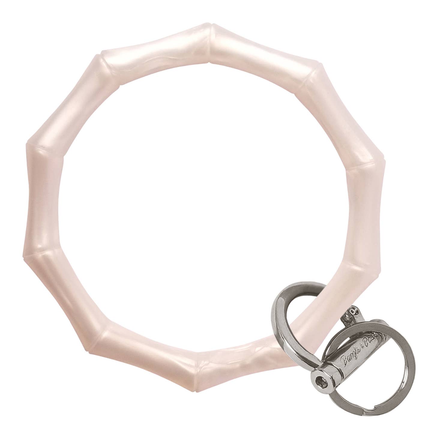 Bamboo Bracelet Key Ring - Pearl