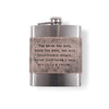 Leather Quote Flask