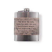 Leather Quote Flask