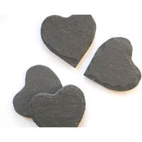 Black Slate Heart Coasters