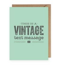 Vintage Text Message Card