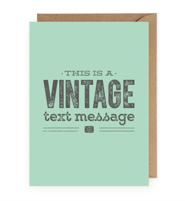 Vintage Text Message Card