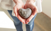 Embossed Stoneware Heart
