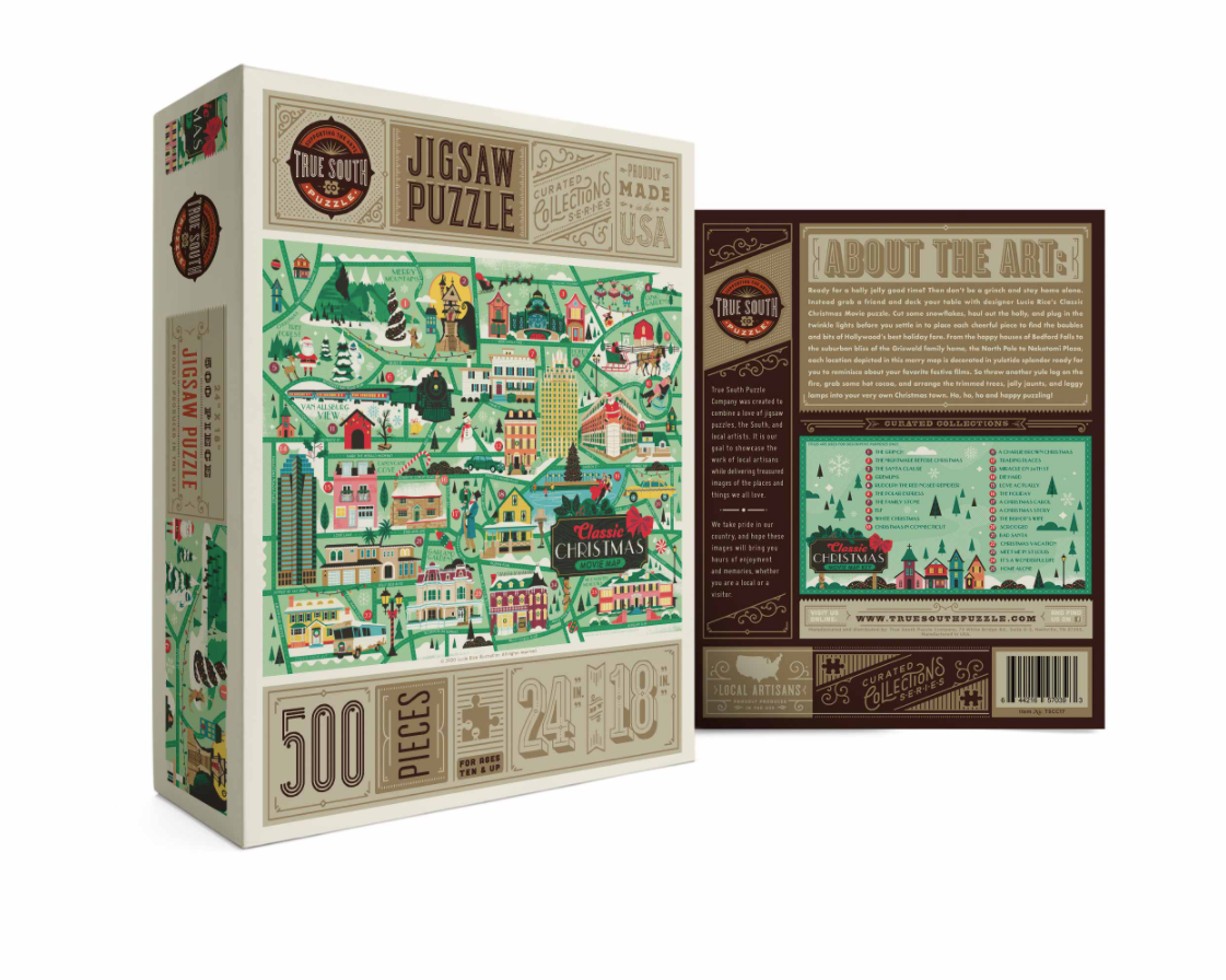 Classic Christmas Movies Map Puzzle