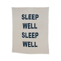 Cotton Knit Baby Blanket "Sleep Well"