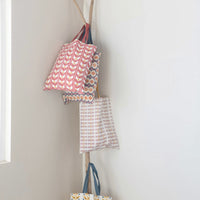 Cotton Printed Tote Bag with Interior Pocket