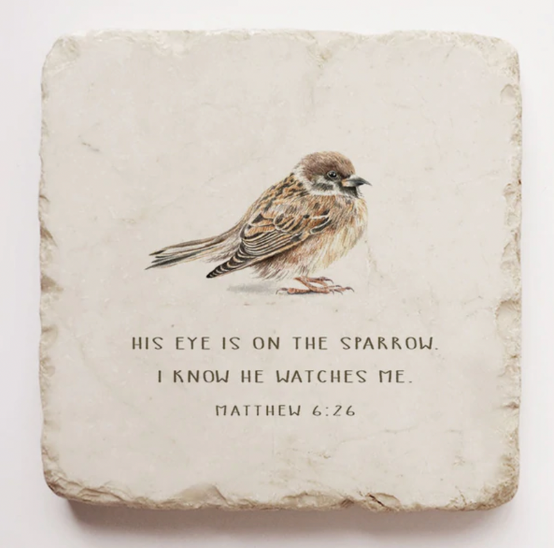 Bird Printed Scripture Stone
