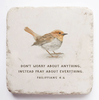 Bird Printed Scripture Stone