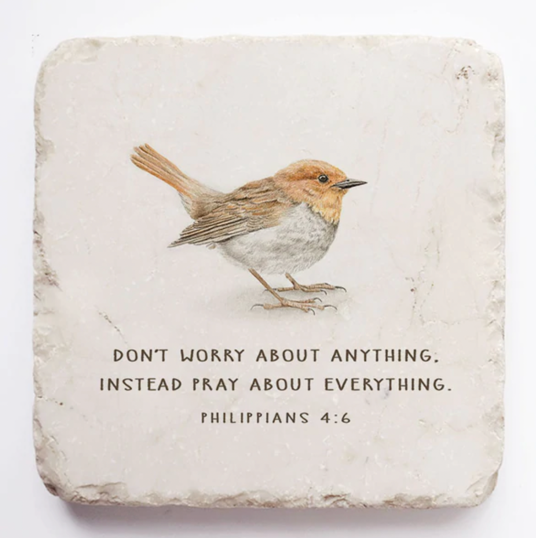 Bird Printed Scripture Stone