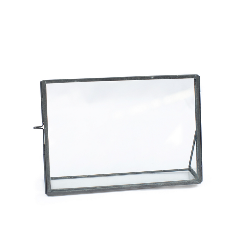 Horizontal Floating Glass Frame with Glass Stand