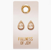Leather Tag - Sparkling Earrings