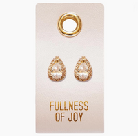 Leather Tag - Sparkling Earrings
