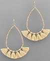 Raffia Tassel Teardrop Earrings