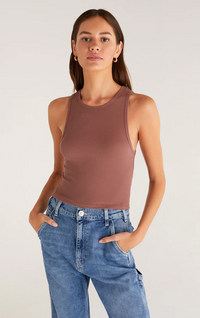 Hannah Cropped Ribbed Tank