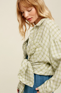 Plaid Woven Shacket Shirt