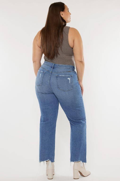 Straight leg online jeans for curves